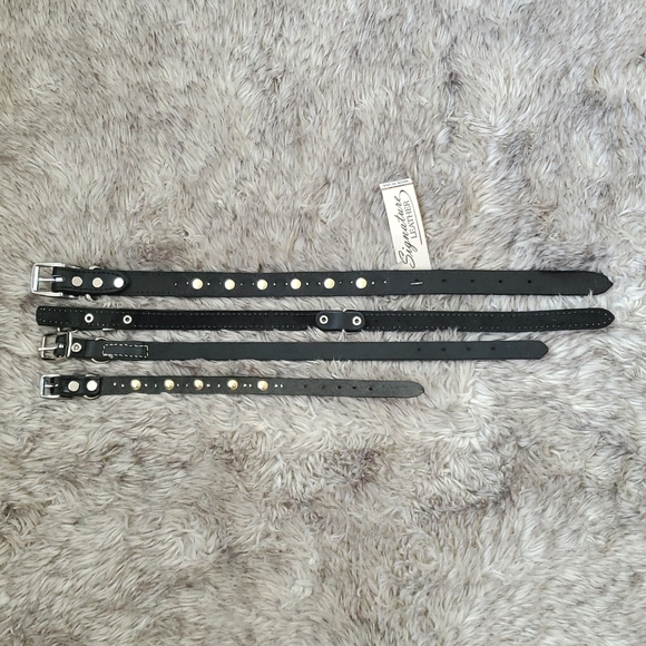 NWT set of 4 dog leather collars. Size XS-M - Picture 2 of 2